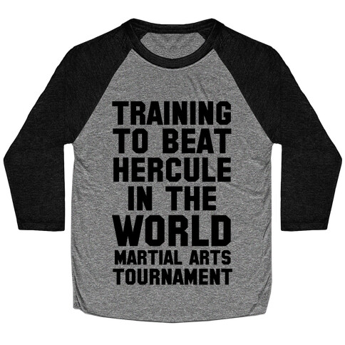 Training to Beat Hercule in the World Martial Arts Tournament Baseball Tee