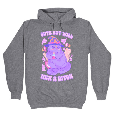 Cute But Will Hex a Bitch Cat Hooded Sweatshirt