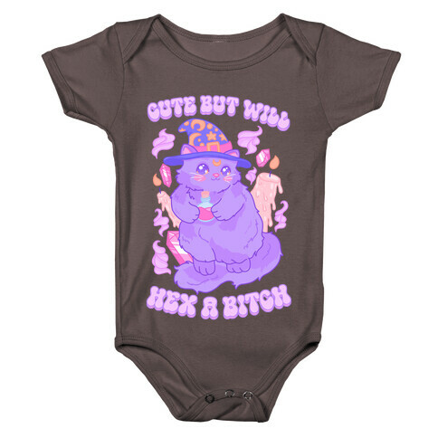 Cute But Will Hex a Bitch Cat Baby One-Piece