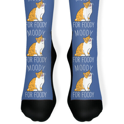 Moody For Foody Cat Sock