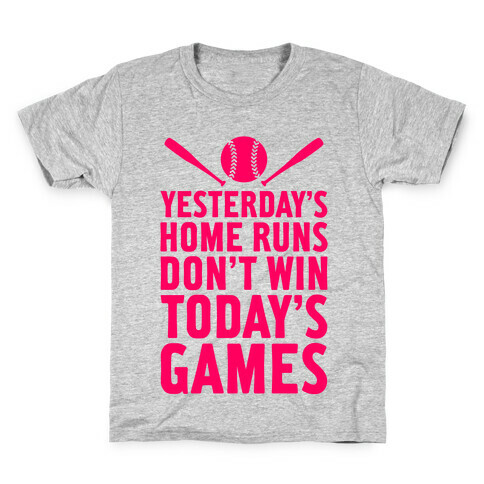 Yesterday's Home Runs Kids T-Shirt