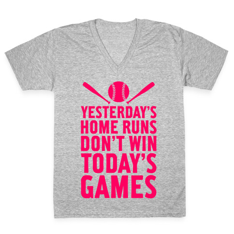 Yesterday's Home Runs V-Neck Tee Shirt