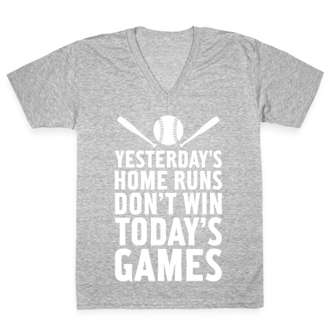 Yesterday's Home Runs V-Neck Tee Shirt