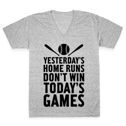 Yesterday's Home Runs V-Neck Tee Shirt