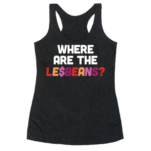 Where Are The Le$Beans? Racerback Tank Top