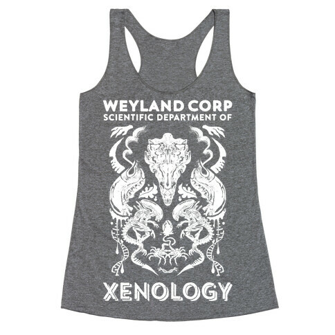 Weyland Corp Scientific Department Of Xenology Racerback Tank Top
