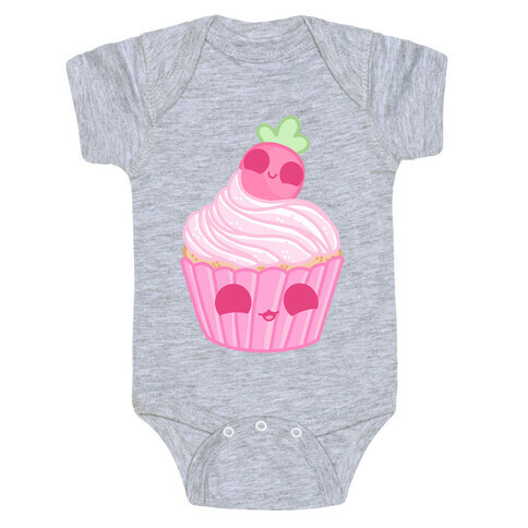 Kawaii Strawberry Cupcake Baby One-Piece