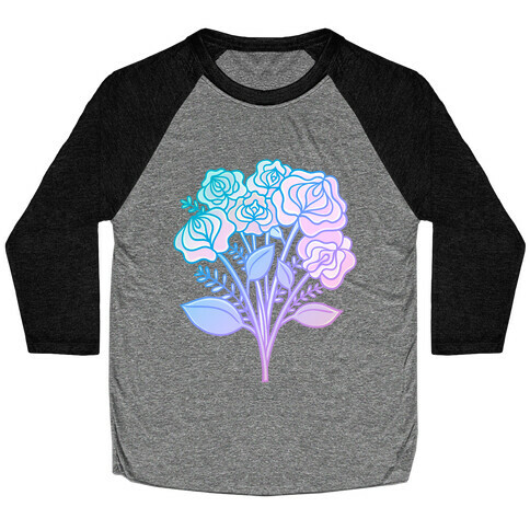 Pastel Vulva Bouquet Baseball Tee