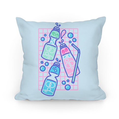 NSFW Pastel Penis Ramune Soda Bottles Pillow