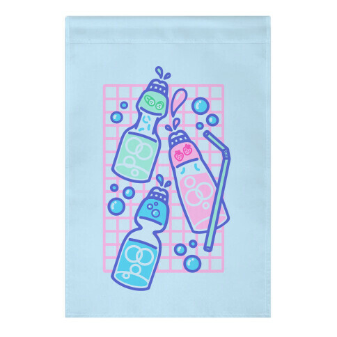 NSFW Pastel Penis Ramune Soda Bottles Garden Flag