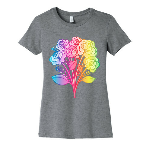 Rainbow Vulva Bouquet Womens T-Shirt