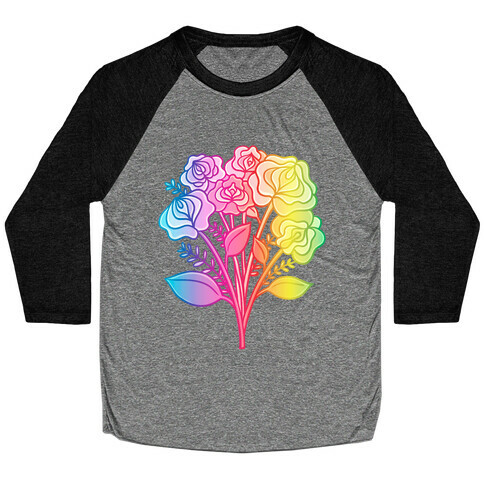 Rainbow Vulva Bouquet Baseball Tee