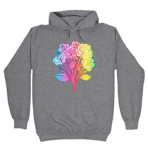 Rainbow Vulva Bouquet Hooded Sweatshirt