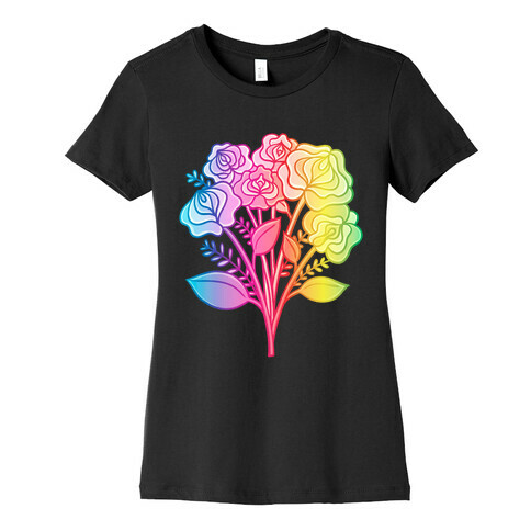 Rainbow Vulva Bouquet Womens T-Shirt