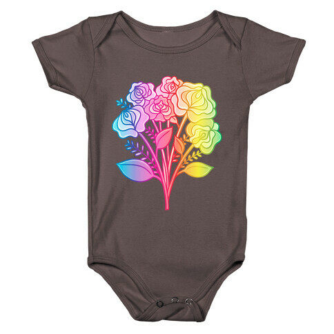 Rainbow Vulva Bouquet Baby One-Piece