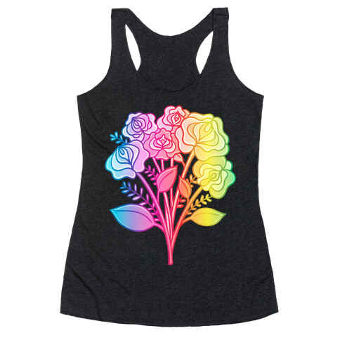 Rainbow Vulva Bouquet Racerback Tank Top