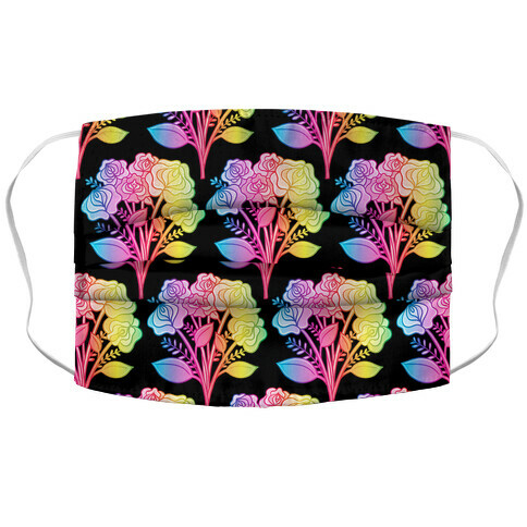 Rainbow Vulva Bouquet Accordion Face Mask