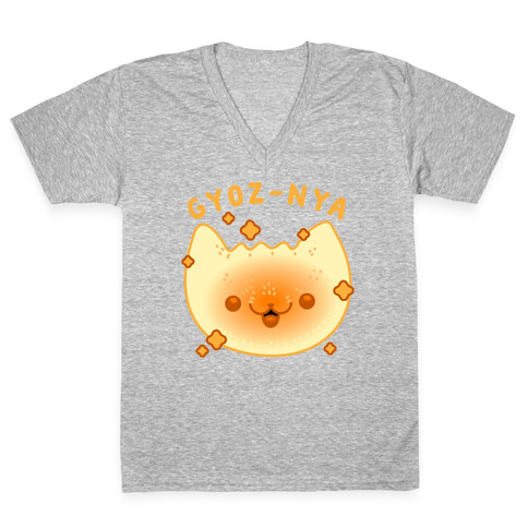 Gyoz~nya (Cat Gyoza) V-Neck Tee Shirt