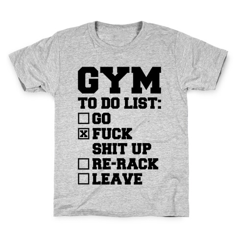 Gym To Do List Kids T-Shirt