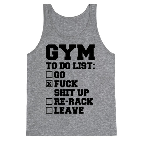 Gym To Do List Tank Top