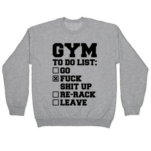 Gym To Do List Pullover