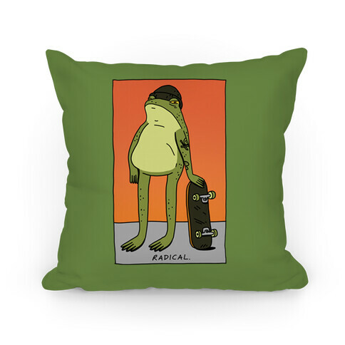 Radical Frog Skater Pillow