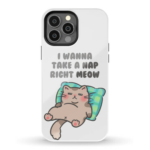 I Wanna Take A Nap Right Meow Phone Case