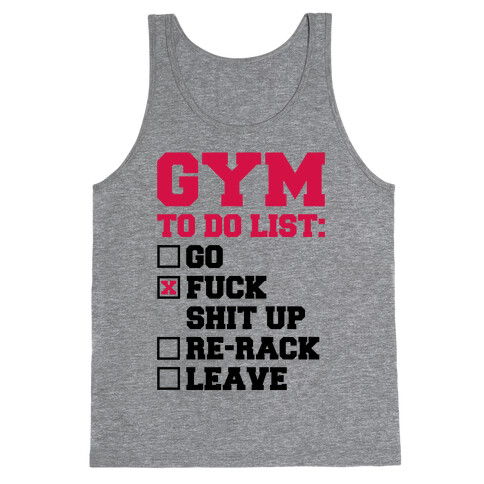 Gym To Do List Tank Top