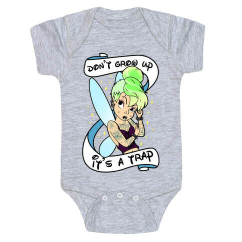 Punk Tinkerbell (Don't Grow Up It's A Trap) Baby One-Piece