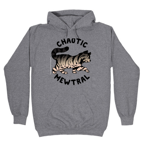 Chaotic Mewtral (Chaotic Neutral Cat) Hooded Sweatshirt