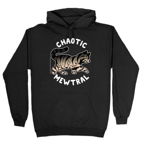 Chaotic Mewtral (Chaotic Neutral Cat) Hooded Sweatshirt