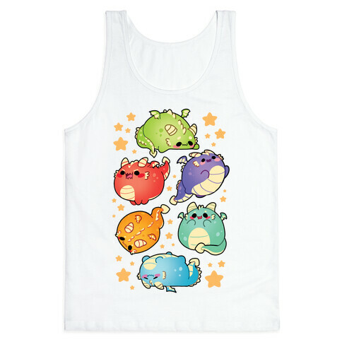 Kawaii Dragons Pattern Tank Top