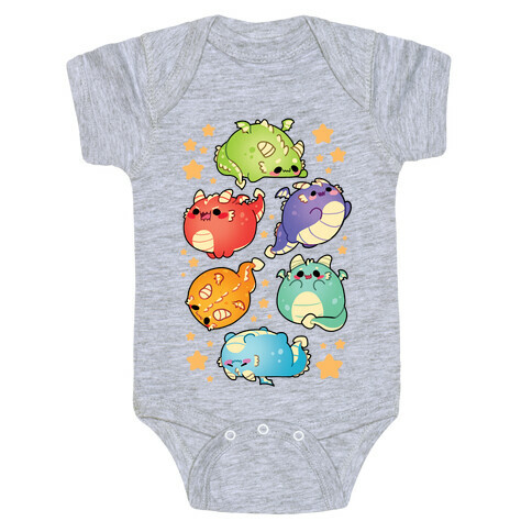 Kawaii Dragons Pattern Baby One-Piece