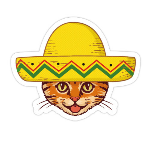 Cinco De Meow Die Cut Sticker