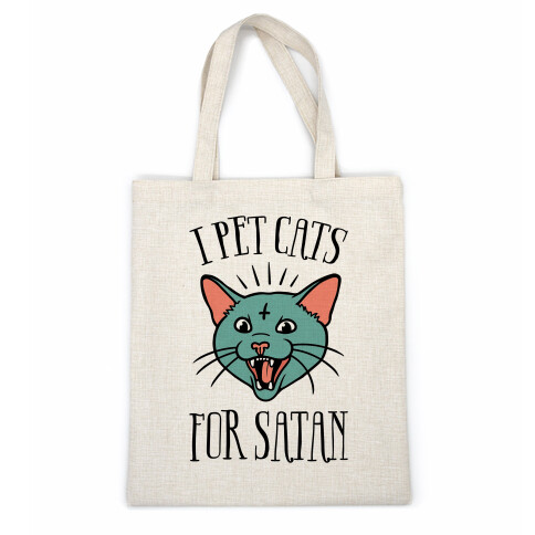 I Pet Cats For Satan Casual Tote