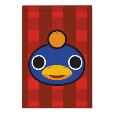 Roald Sitting With An Orange On His Head (Animal Crossing) Garden Flag