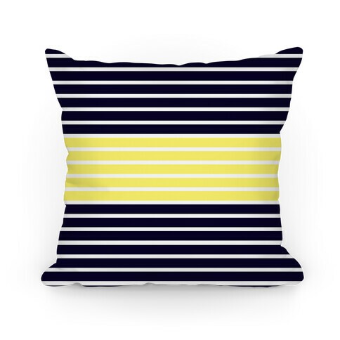 Navy and Yellow Stripe Pillow Pillow