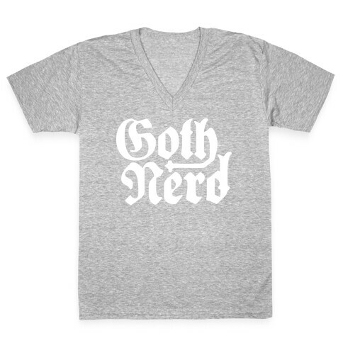 Goth Nerd V-Neck Tee Shirt