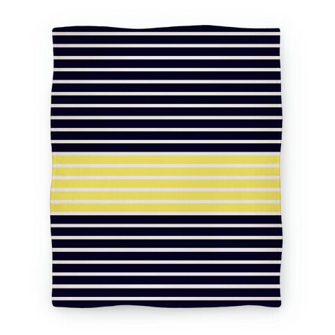Navy and Yellow Stripe Blanket Blanket