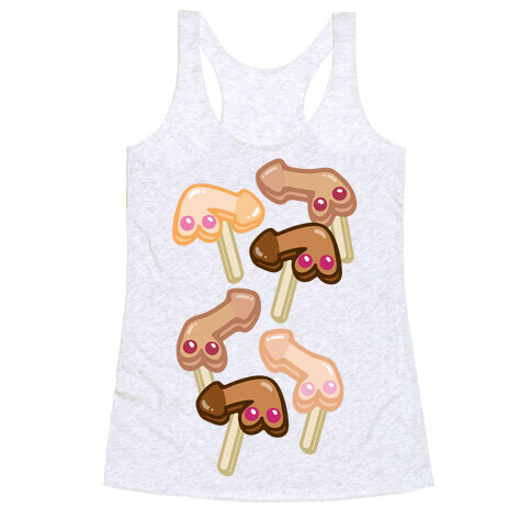 NSFW Gum ball Penis Popsicles Racerback Tank Top