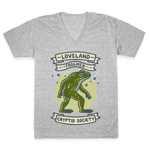 Loveland Frogmen Cryptid Society V-Neck Tee Shirt