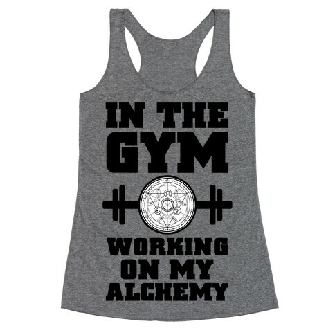 In the Gym Working on my Alchemy Racerback Tank Top
