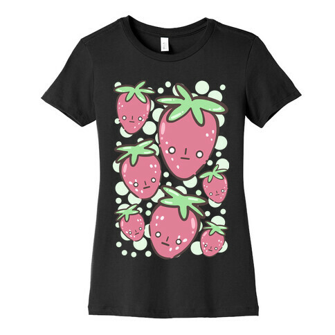 Indifferent Strawberries Womens T-Shirt