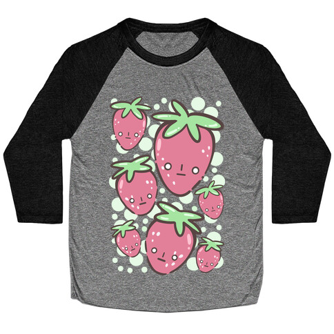 Indifferent Strawberries Baseball Tee