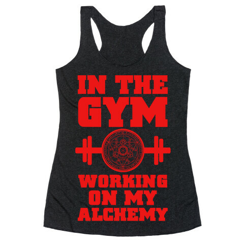 In the Gym Working on my Alchemy Racerback Tank Top