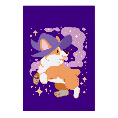 Witch Corgi Garden Flag