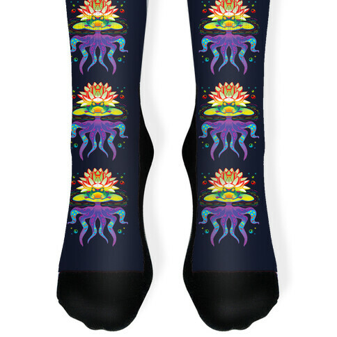 Psychedelic Lily Frog Sock