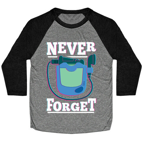 Never Forget Hit Clips Baseball Tee