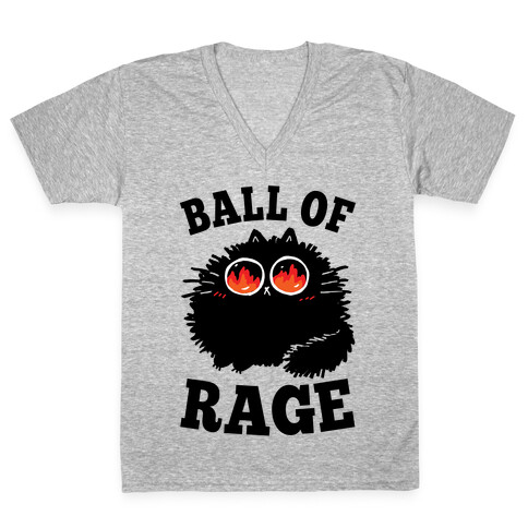 Ball Of Rage V-Neck Tee Shirt