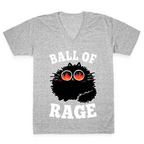 Ball Of Rage V-Neck Tee Shirt